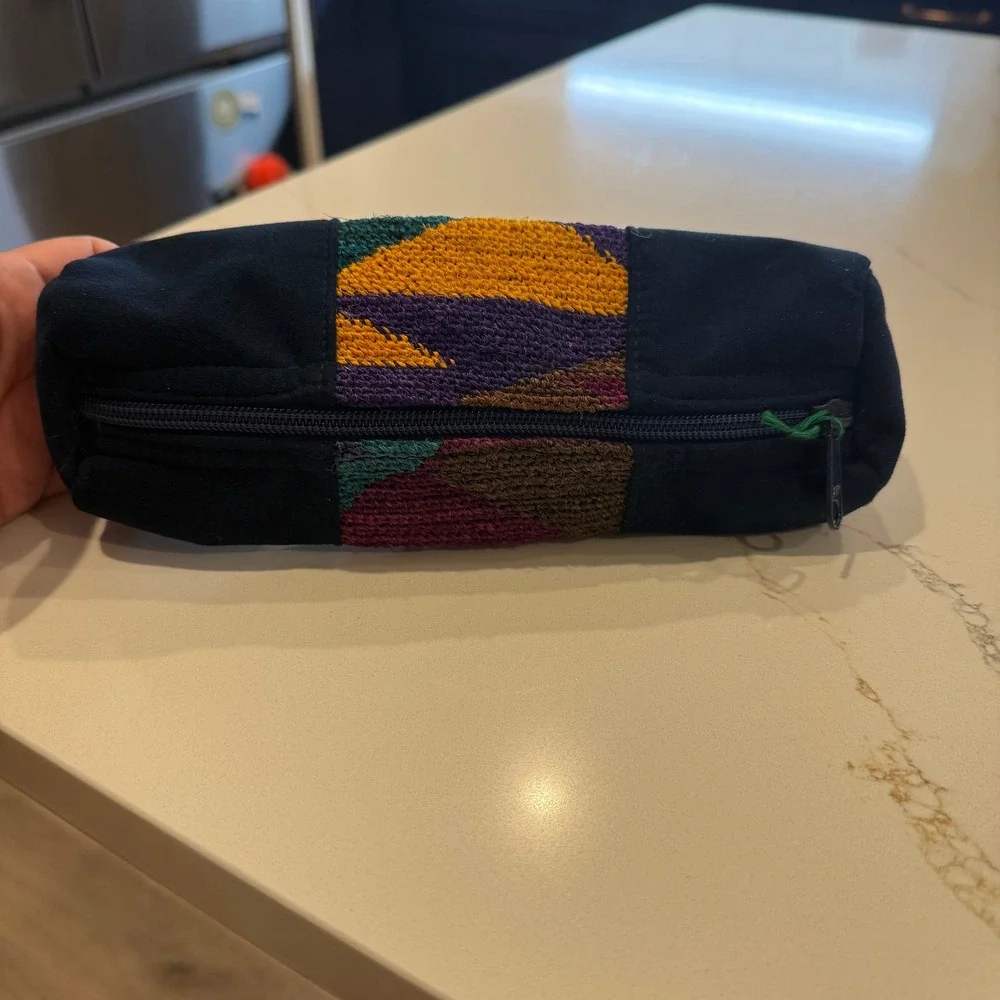 Artisan Folk Simiatug Llakta Ecuador Woven Tapestry Zip Pouch Handmade